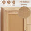  Armoire en rotin à 3 tiroirs avec pieds en bois massif - Buffet de rangement tissé pour entrée, cuisine, salon et salle à manger, naturel