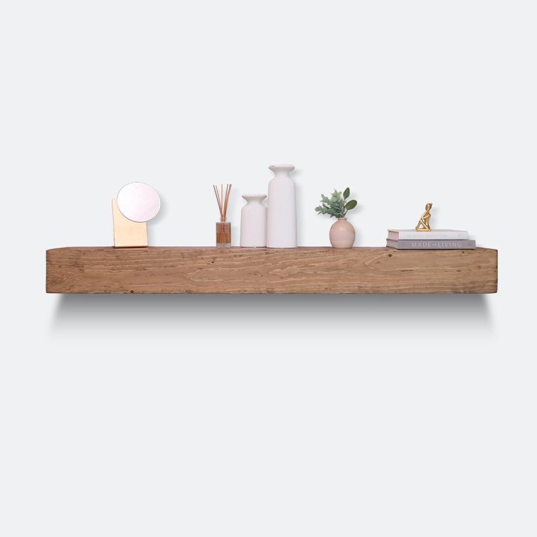 Melodye Rustic Fireplace Shelf Mantel