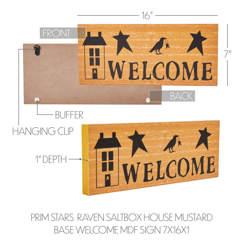 Décoration murale Franclin Prim Stars avec Raven Saltbox House