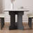 Rectangular light luxury solid wood dining table-315926310