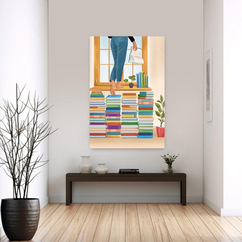 Affiche murale contemporaine « Reading To Rise », H 60 po x l 40 po