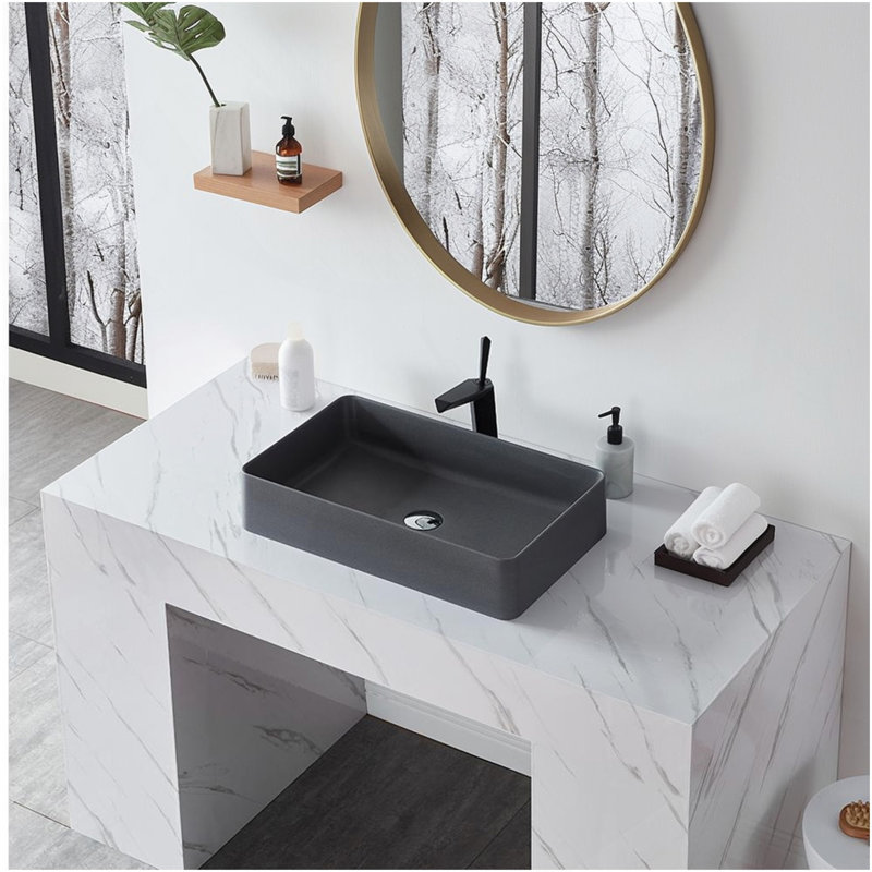 Lavabo vasque moderne en pierre de quartz