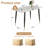 Tresha 50" Contemporary  Rectangular Faux Marble Dining Table with Metal Legs