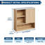 Armoire murale cannelée avec porte coulissante, plateau en faux marbre et tablette réglable
