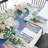 Reindert Floral Placemats Set of 6 with Botanical Teal Pattern for Dining Table & Christmas Home Decor Gift