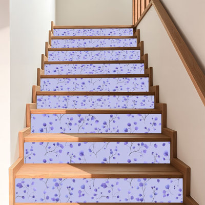 Peel and Stick Wallpaper Contact Paper Scandinavian Lavender Botanical Seamless Repeat Peel Stick Self Adhesive and Removable 17.7in x 118in(45x300cm)