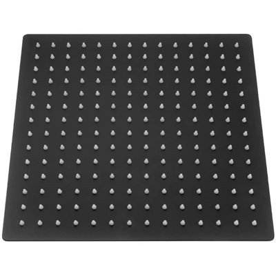 12 Inch Square Rainfall Shower Head 1.8 GPM 360 Degree Rotatable Shower Head Only