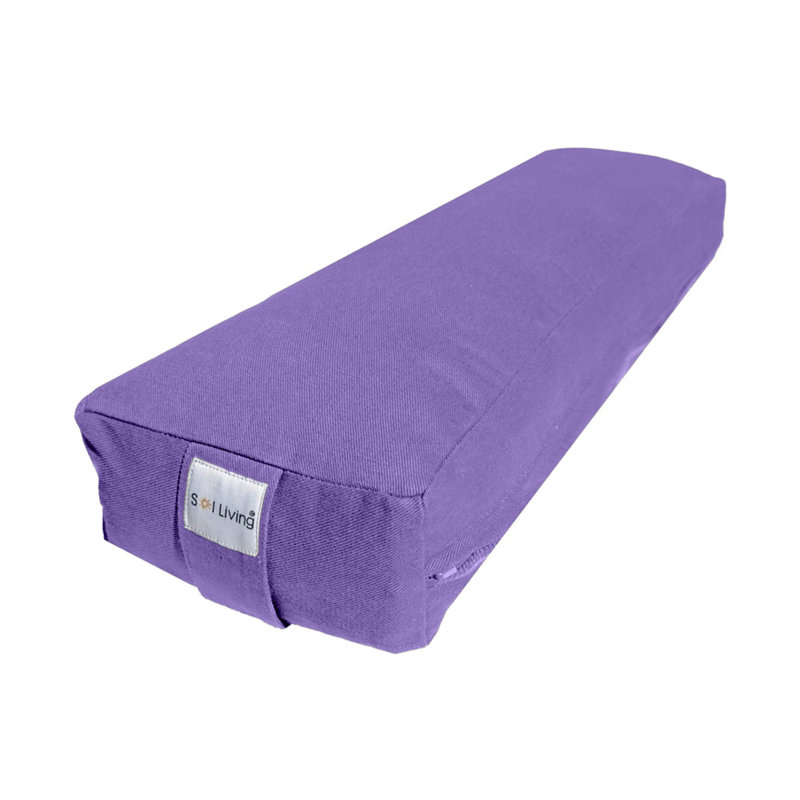Cotton Throw Pillow, 26" x 8" x 5", Purple