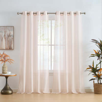 Carmille Semi-Sheer Grommet Curtain Panels