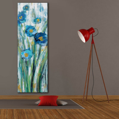 «Tall Blue Flowers 1» par Silvia Vassileva, art mural sur toile