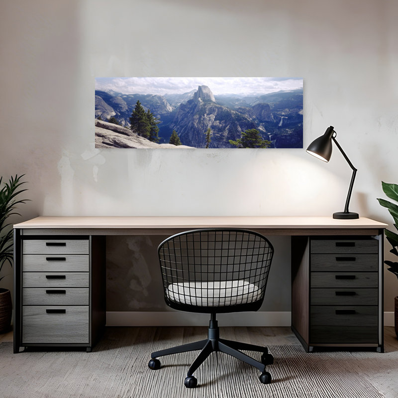 «Half Dome High Sierras Yosemite National Park Ca», art contemporain contemporain, paysage mural, H 12 po x l 36 po