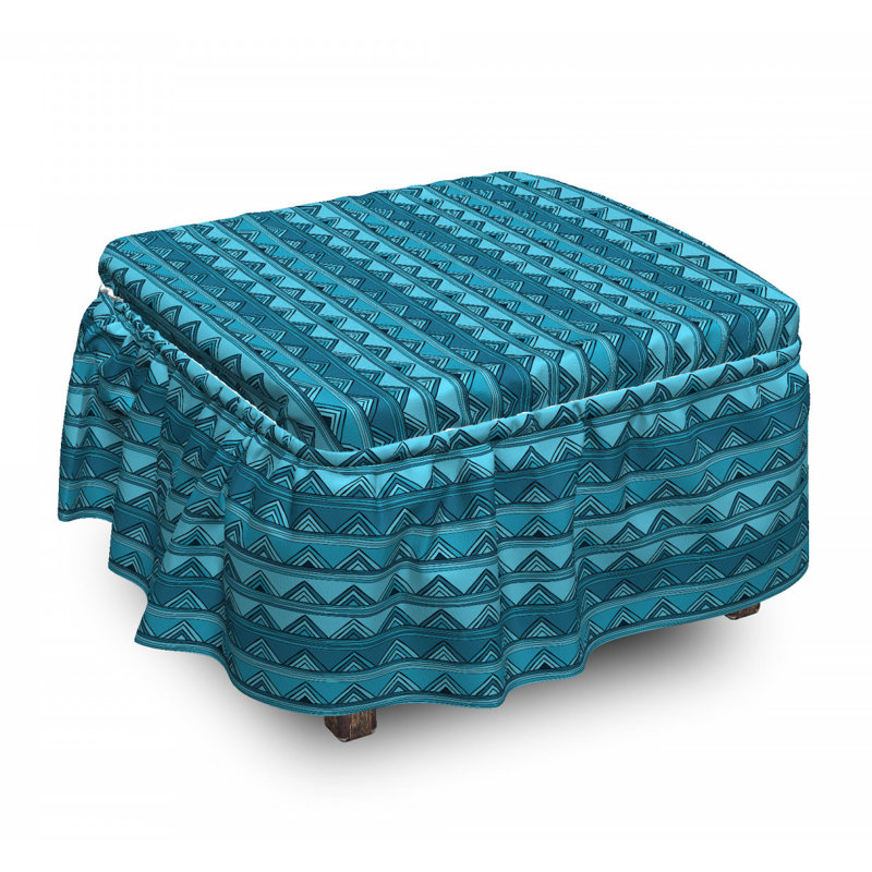 Housse pour repose-pieds triangles doodle
