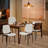 Mid Century Pu Leather Upholstered Dining Chairs With Solid Wood-1693875183