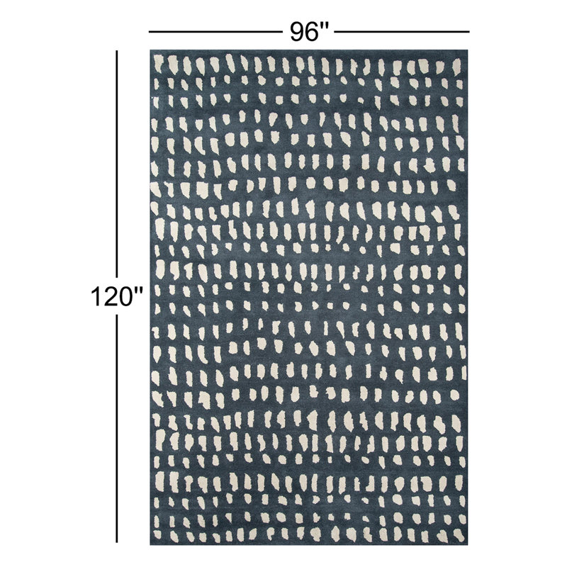 Glory Hand Tufted Wool Polka Dots Indoor Rug, Rectangle 8' x 10'
