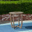 Table en bois gris rustique - taille 27,5 po