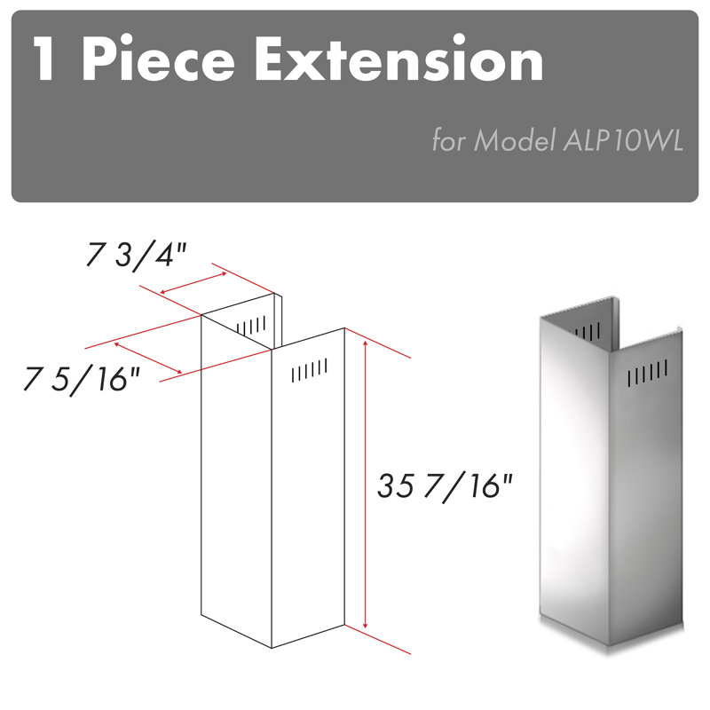 ZLINE Range Hood Chimney Extension for 9 ft. - 11 ft. Ceilings