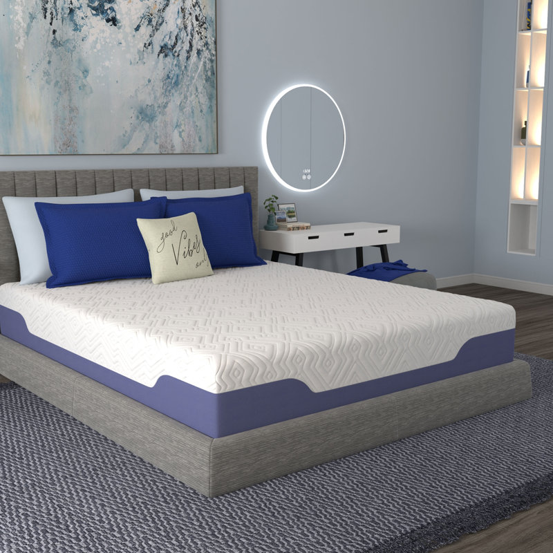 Vibe Supreme Cooling Hybrid Memory Foam Mattress | Bed-In-A-Box, King, 10"