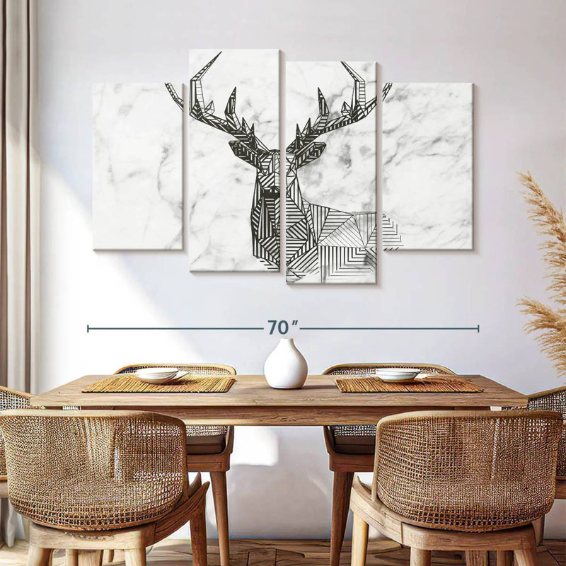 Brampt Geometric Stag, 42" H x 68" W
