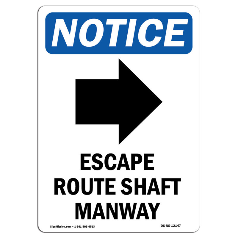 Enseigne d'évacuation Escape Route
