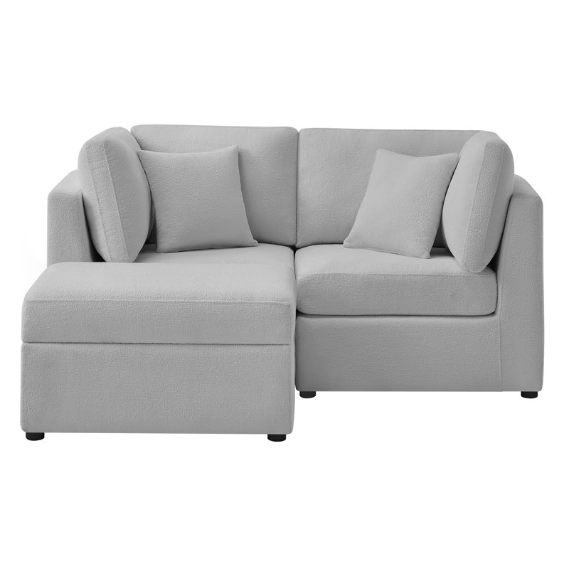 Mchargue Chandler 3-Piece Chofa, Gray Polyester