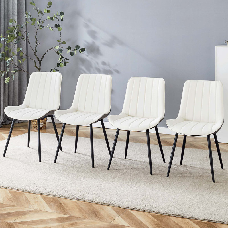 Ensemble de 4 chaises de salle à manger en polyuréthane