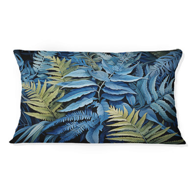 Coussin Blue Ferns Cobalt Serenade II - Ferns