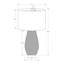 Lampe de table Landen avec abat-jour ivoire / crème en résine noire, H 23,26 po x l 13,74 po x P 13,75 po-531160979