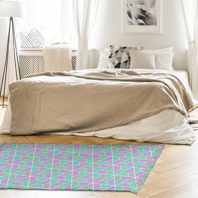 Tapis mauve/vert/brun trapézoïdals Mcguigan, Non