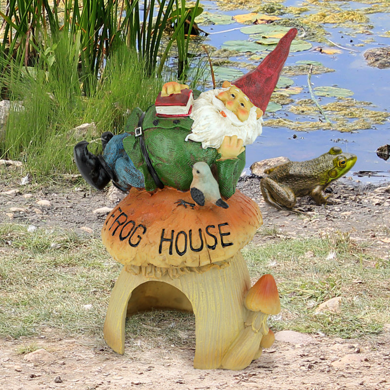 Gnome Frog House Garden Statue