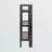 Arlowe Etagere Bookcase with Foldable Shelf in Black Finish , 38.21'' H X 27.39'' W X 11.21'' D-1014555862