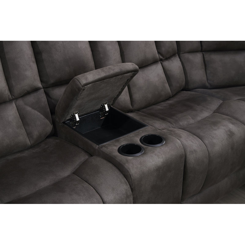 Copey Upholstered Reclining L-Shaped Sectional Reversible