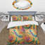 Ensemble de housse de couette vert et jaune Boho I - Boho-109147066