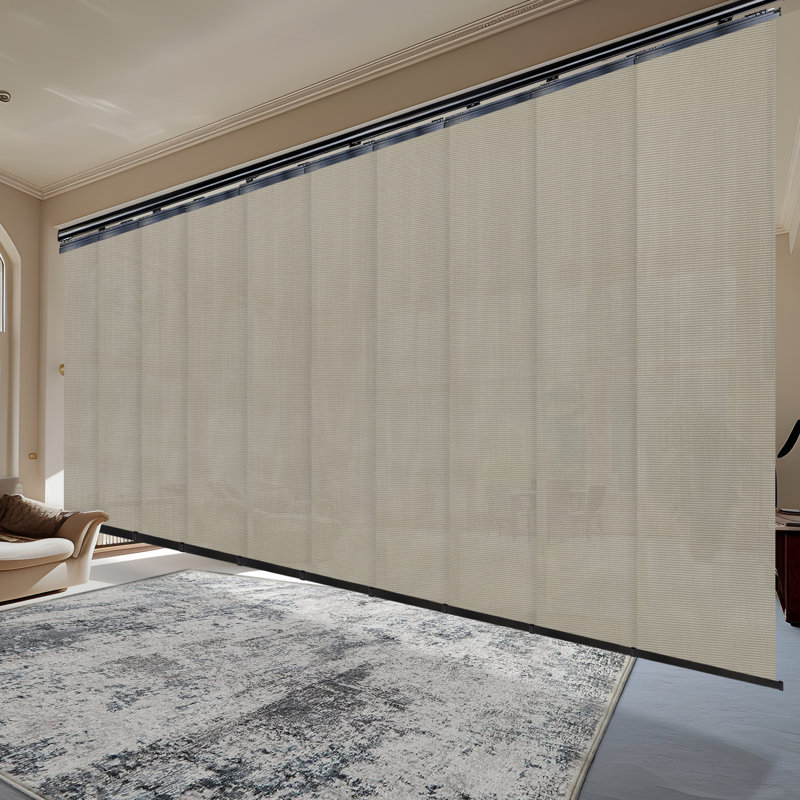 Store vertical semi-transparent extensible, L 94 po x L 218 po, Noir