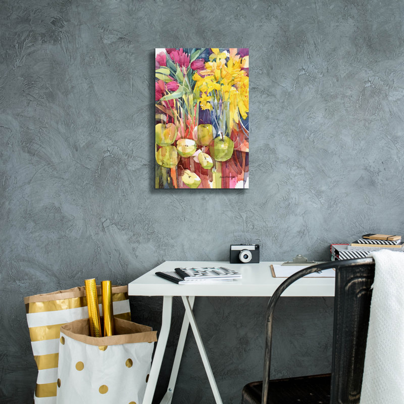 Art mural sur toile Winston Porter «Spring Paletts» par Annelein Beukenkamp, H 18 po x l 12 po x P 0,75 po