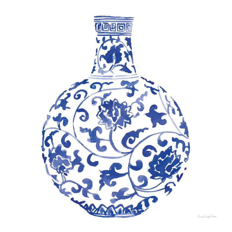 Chinoiserie Vase III - Wrapped Canvas Print, 46cm H x 30cm W
