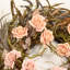 Couronne florale artificielle 26 po avec baies roses-363422207