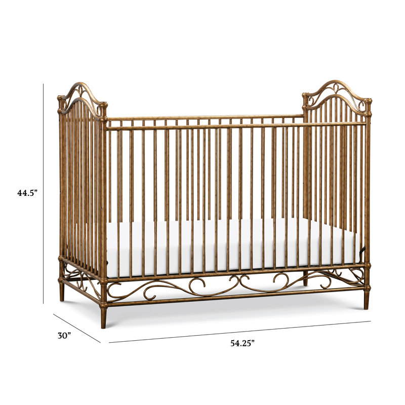 Camellia Greenguard Gold Certified 3 -in-1 Convertible Crib, Vintage Gold