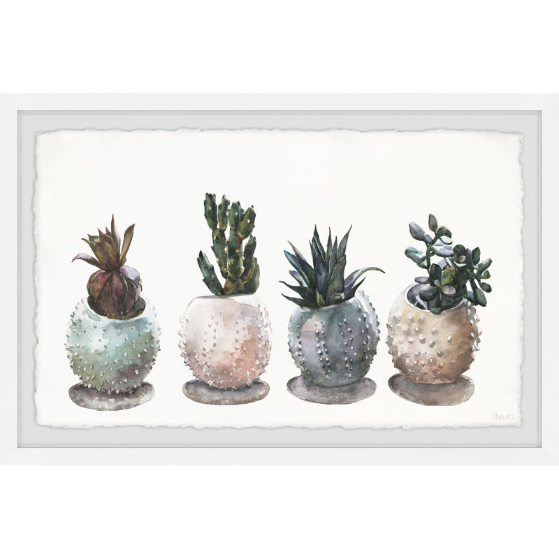 Spiky Pots by Parvez Taj - Single Picture Frame Painting, 20 cm H x 30 cm W