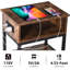Table de chevet Raileen en noir / brun