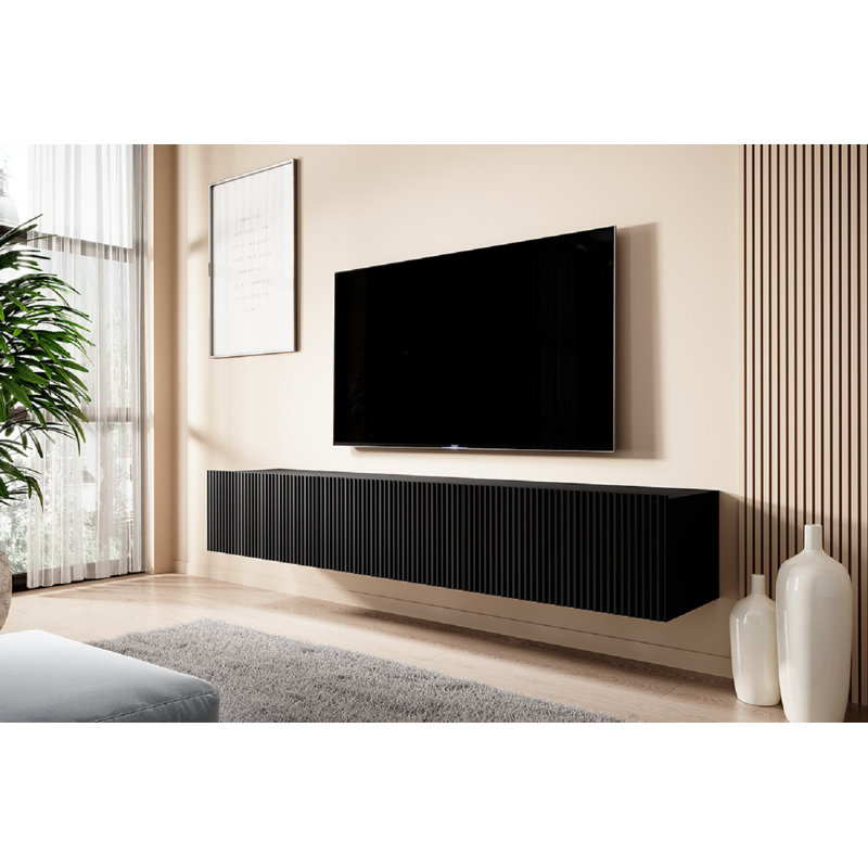 Ameelya Unfinished TV Stand for TVs up to 55", Black