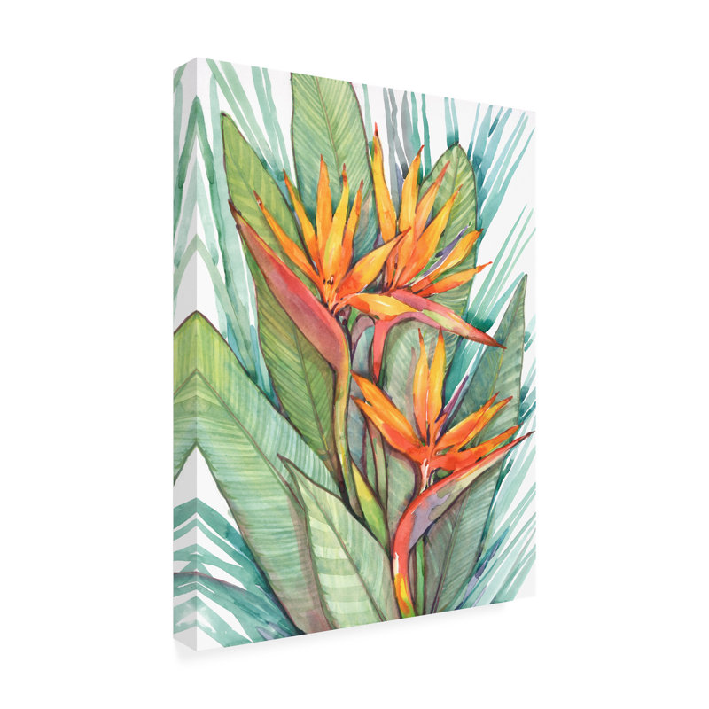 Toile d'extérieur «Tropical Botanical Paradise II» par Tim O'Toole, H 19 po x l 14 po x P 1,5 po