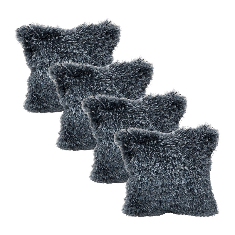 Ensemble de housse de coussin bleu uni, Bleu