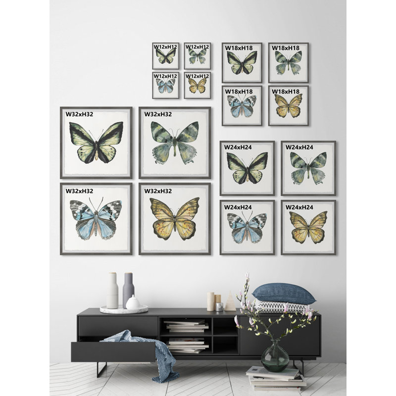 «Fly Like A Butterfly», ensemble de 4 cadres photo, H 24 po x l 24 po x P 1,5 po
