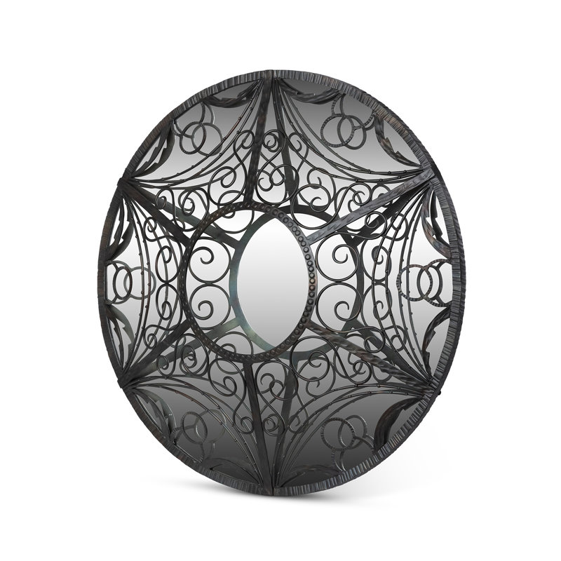 Round Metal Wall Mirror, 36.50" x 36.50
