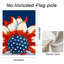Drapeau suspendu étoile de tournesol rayé 12 po x 18 po (30 x 45 cm) Home Terrace