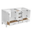 Meuble-lavabo de 60 pouces avec lavabo double, structure autoportante en bois massif, fonction de fermeture en douceur, blanc léger pour une décoration tendance,