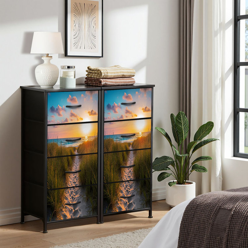 Commode pour commode de chambre à coucher pour commode Sunset Beach Commode et commode à tiroirs