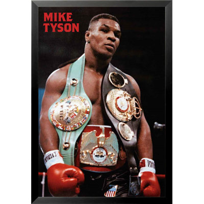 " Mike Tyson 3 Heavyweight Belts 1987 Boxing " Graphic Art Print