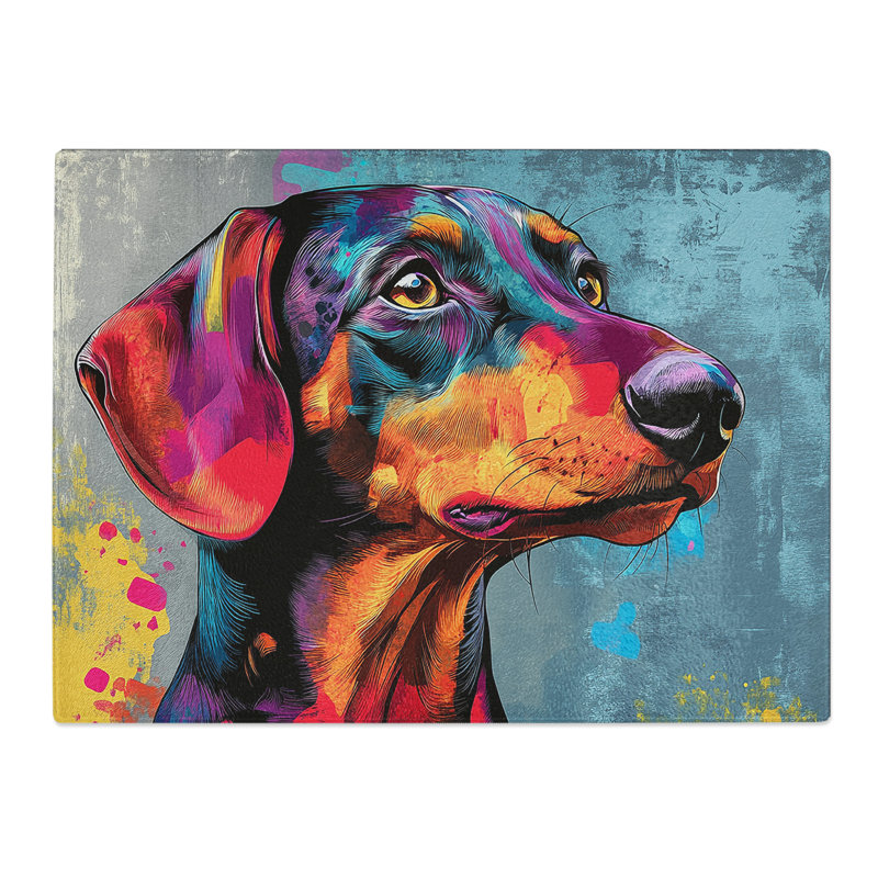 Dachshund Dog Vol.1  Glass Chopping Board