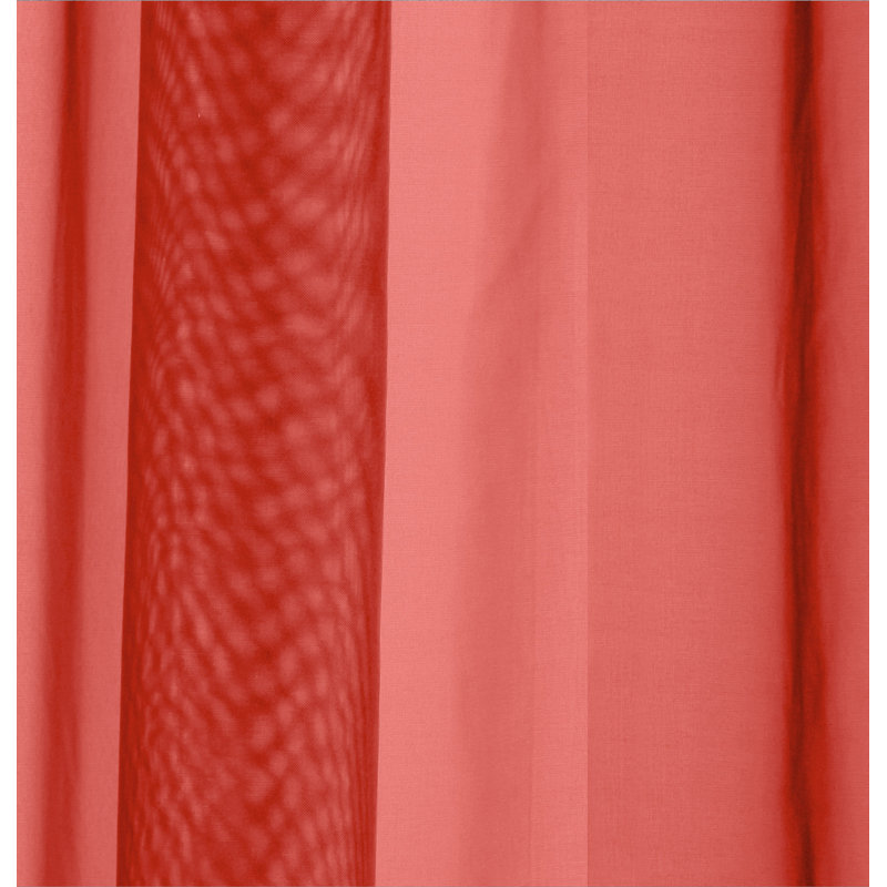 Morganne Sheer Curtain Single Panel, Red, Width 145 x Drop 137 cm